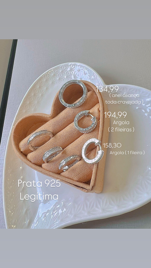 BRINCO PANDORA E BULGARI - PRATA 925