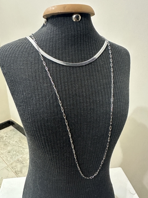 Colar elos pequenos ( Aço inoxidável )