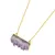 Colar em Ametista folheado a Ouro 18k
