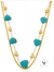 Chocker duplo turquesa azul