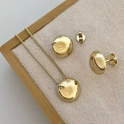 Conjunto Colar e Brinco Esfera - comprar online