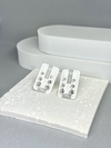 Brincos Trio Pedra Cristal Redonda - comprar online