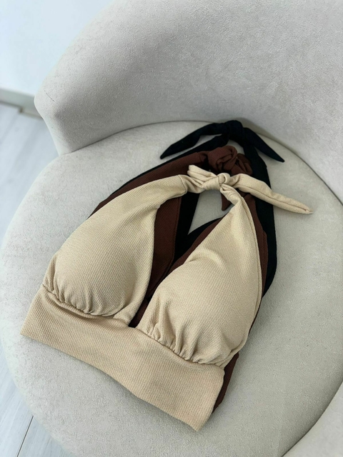 Cropped Canelado Gaby - comprar online