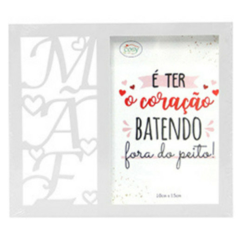 Porta Retrato Mãe Te Amo Branco 10x15 - HOMENAGEM A MÃE