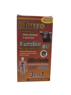 HIERRO, EUROBIO Y ELLODECTA 3 EN 1