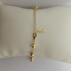 PULSEIRA COM MINI ELOS LISOS E CRAQUELADOS BANHO EM OURO 18K - wojdela semijoias