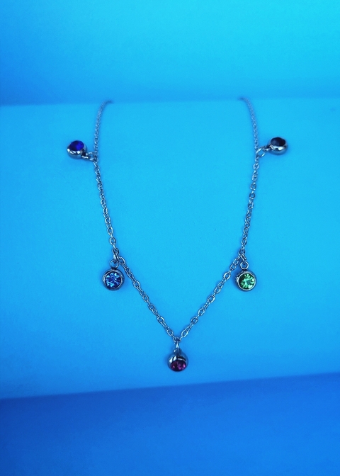 Colar Alegria em Cores em aço inoxidável