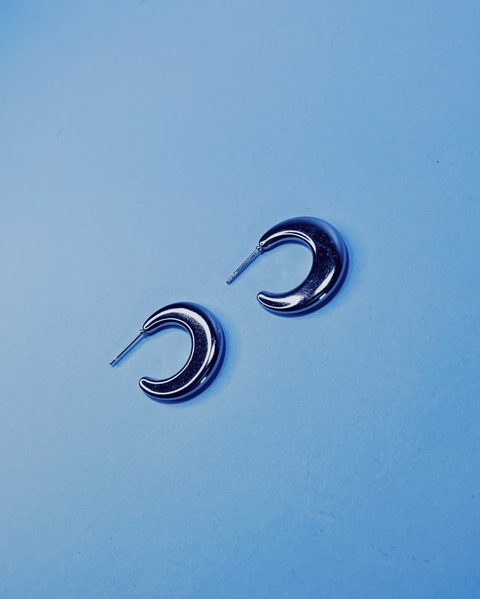 Brinco Argola Lua em aço inoxidável - comprar online