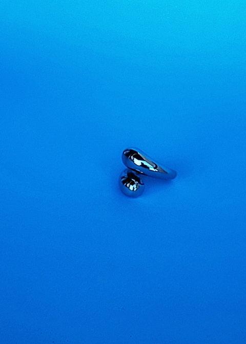 Anel Duas Gotas Bold em aço inoxidável