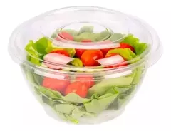 Ensaladera Descartable Cristal Con Tapa 900cc x 25u