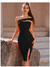 Vestido Sensual Bodycon de Ombro Único com Fenda Atrevida e Sem Alças - loja online