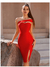 Imagem do Vestido Sensual Bodycon de Ombro Único com Fenda Atrevida e Sem Alças