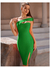 Vestido Sensual Bodycon de Ombro Único com Fenda Atrevida e Sem Alças - Modern Chic