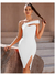 Imagem do Vestido Sensual Bodycon de Ombro Único com Fenda Atrevida e Sem Alças