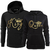 Pullovers Casuais com Capuz para Casais - Moletom Estampado Rei e Rainha - comprar online