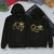 Pullovers Casuais com Capuz para Casais - Moletom Estampado Rei e Rainha - comprar online