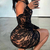 Manga Longa Feminina em Estilo Bodycon com Vestido Mini Halter e Cordão