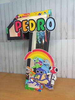 MAXI NUMERO 3D CON VISOR Y LUZ LED