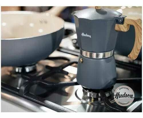 Cafetera italiana Hudson gris