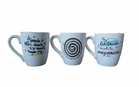 Taza linea frases positivas