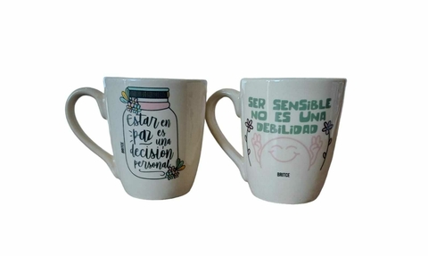 Taza linea frases positivas