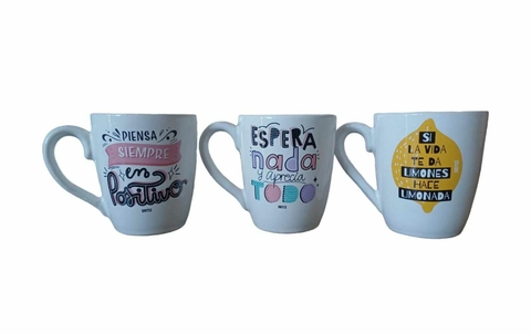 Taza linea frases positivas