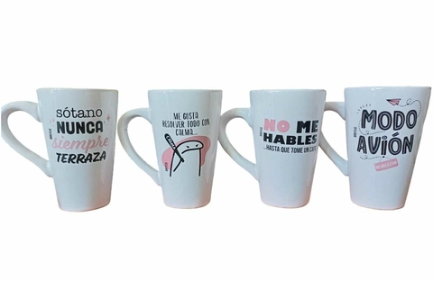 Taza alta linea enojados