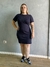 Vestido Feminino Tubinho Canelado Ribana com Fenda Lateral Plus size - Santa Paula Outlet