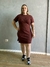 Imagem do Vestido Feminino Tubinho Canelado Ribana com Fenda Lateral Plus size