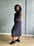 VESTIDO CANELADO RIBANA LONGO COM FENDA LATERAL - loja online