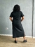 VESTIDO CANELADO RIBANA LONGO COM FENDA LATERAL