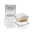 Embalagem para Doce Quadrado Transparente c/Tampa Articulado - 50 unidades - comprar online