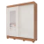 G - 28325 ROUPEIRO PANAN ILHEUS 100% MDF 2PTS 3 GVS C/ ESPELHO