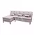 AT - 4266-5 ESTOFADO CAMA MATRIX 2 LUGARES NICE C/ CHAISE LINHO CHUMBO E483
