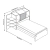 S - 209126 - Cama Bibox Colorado com Baú - Bom Pastor - comprar online