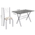 S - 4226028 - Mesa de Aço Dani 061 Branco com 4 cadeiras, Tampo Granito - Soma - loja online