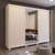S - 209515 - Guarda Roupa Casal Anna Euro 100% MDF, com Espelho, 3 portas de correr, 4 gavetas | Bom Pastor
