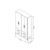 S - 1028069 - Roupeiro Guti 100% MDF, 4 portas 4 Gavetas - Peroba - loja online