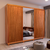 S - 209515 - Guarda Roupa Casal Anna Euro 100% MDF, com Espelho, 3 portas de correr, 4 gavetas | Bom Pastor