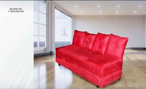 BICAMA OU SOFA CAMA COM 3 ALMOFADAS