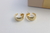 Brinco argola triângulos banho de ouro 18k - comprar online