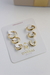Trio argolas banho de ouro 18k