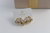 Brinco meia concha cravejado banho de ouro 18k - comprar online