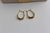 Brinco abaulado fino banho de ouro M