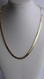 Corrente laminada banho de ouro 18k