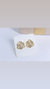 Brinco flor perolar banho de ouro - comprar online