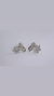 Brinco luxo arranjo de flores banho de rodio - comprar online
