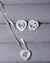Conjunto coração Cristal prata 925 na internet