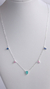 Colar gotas colors prata 925