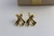Brinco cruzado banho de ouro 18k